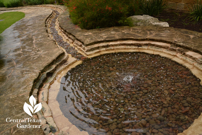 meditative water rill pool Dell Children's Central Texas Gardener