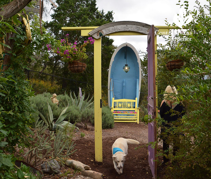 salvaged boat garden feature Central Texas Gardener