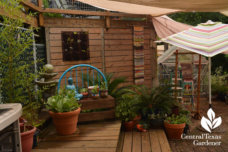 outdoor yarn weaving sun shade sails Central Texas Gardener