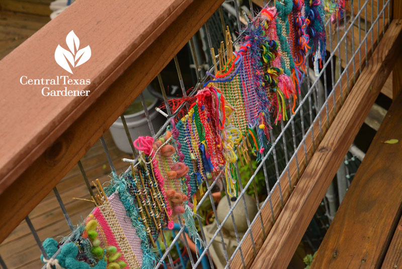 yarn weaving patio cattle panel Central Texas Gardener