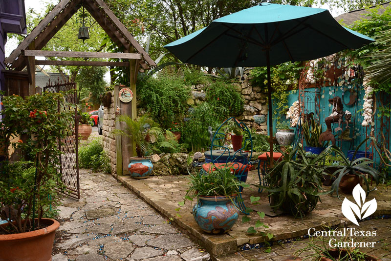 Mermaid garden patio Lucinda Hutson Central Texas Gardener