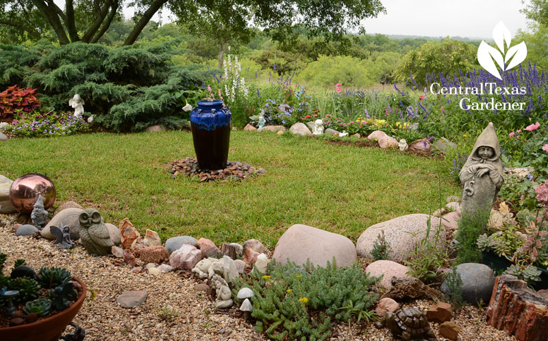 Disappearing fountain spring garden cove  Lorena Central Texas Gardener