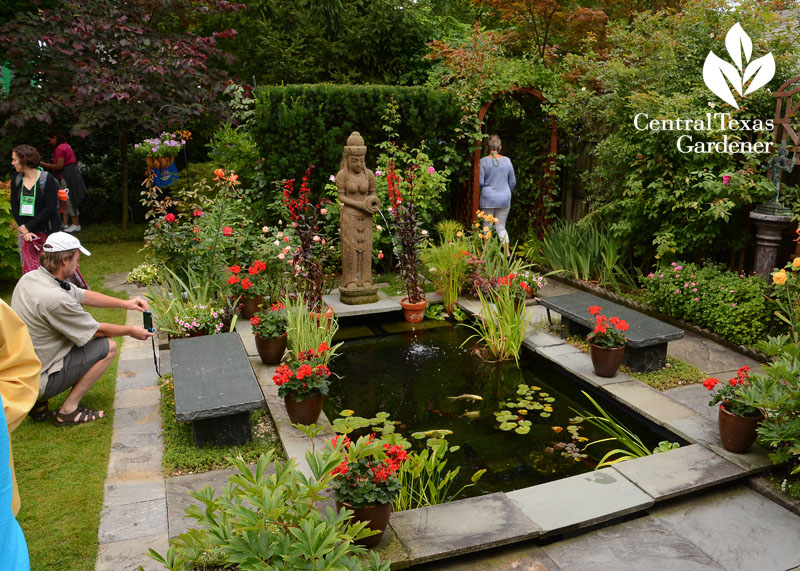 formal Buffalo backyard small fish pond and garden Central Texas Gardener