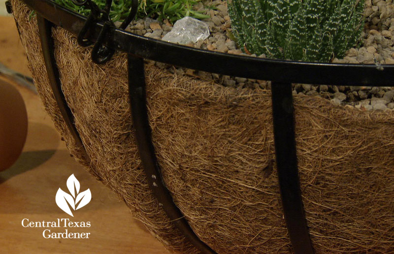 coconut coir fiber liner Central Texas Gardener