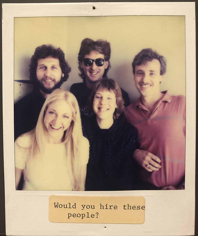 Gary Menotti Doug Robb Linda Lehmurvista Tom Spencer Julie Ferris ca. 1983-84