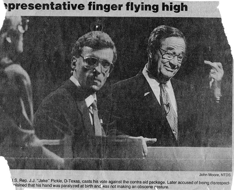 Tom Spencer Rep. Jake Pickle Historic Austin PBS, KLRU TV newspaper picture