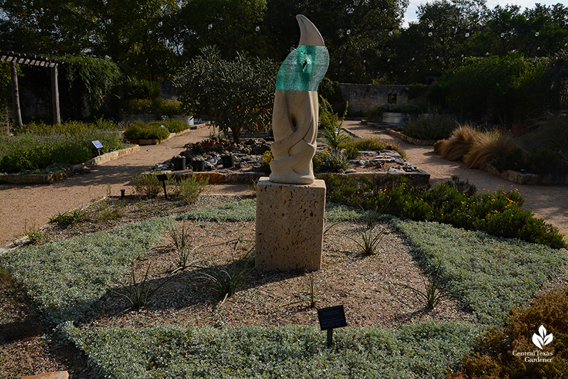 J.J. Priour Local Water and Light sculpture geometric silver ponyfoot groundcover Wildflower Center