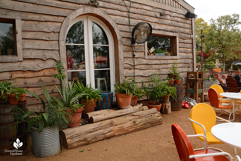 Clever planter design Cosmic Coffee + Beer Garden