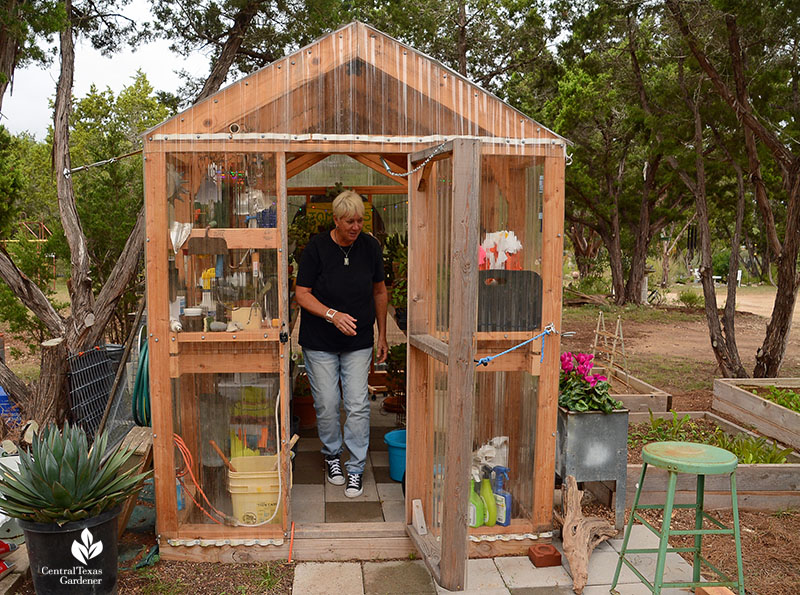 greenhouse for plant propagation Kay Angermann Julie Nelson garden