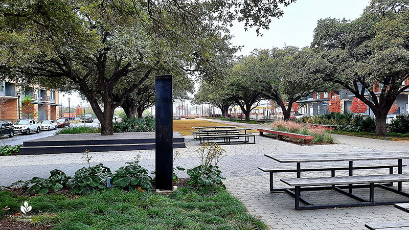 monolith Jacob Fontaine Plaza Central Texas Gardener