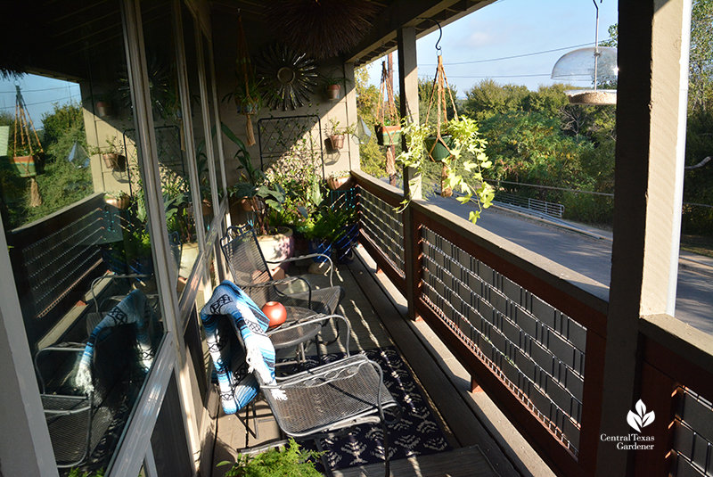 balcony garden design bird watching Central Texas Gardener