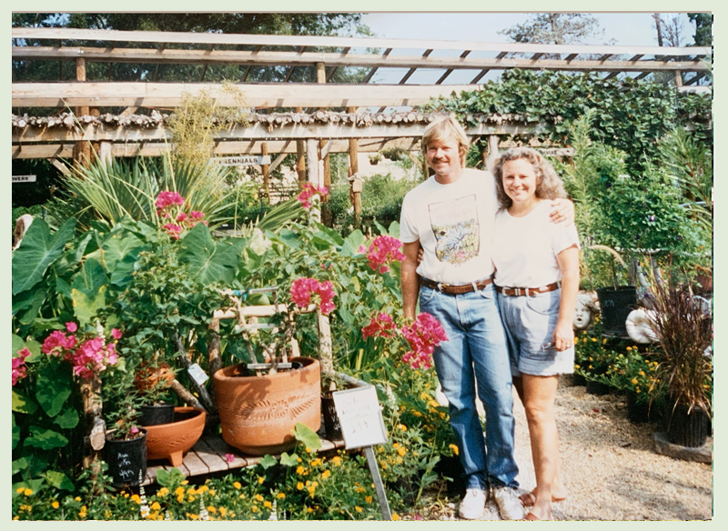 Conrad and Bernardine Bering starting Barton Springs Nursery Bee Caves Road photo by Bernardine and Conrad Bering 