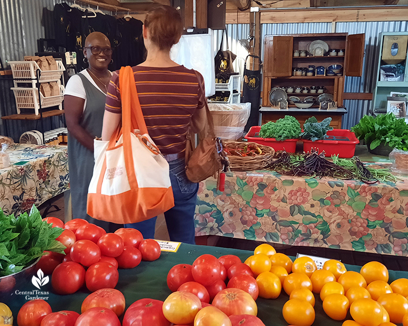 Yolanda Nagy Eatin and Sippin Locally with Boggy Creek Farm customer 