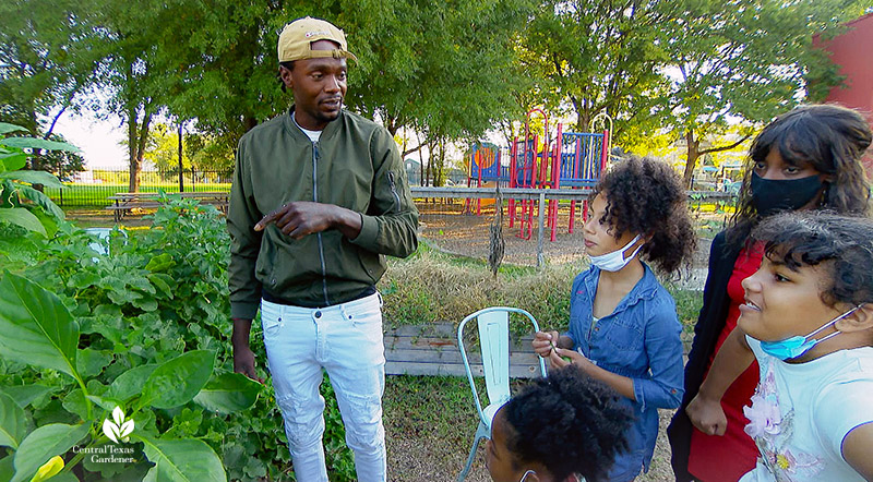 Larry with family at garden