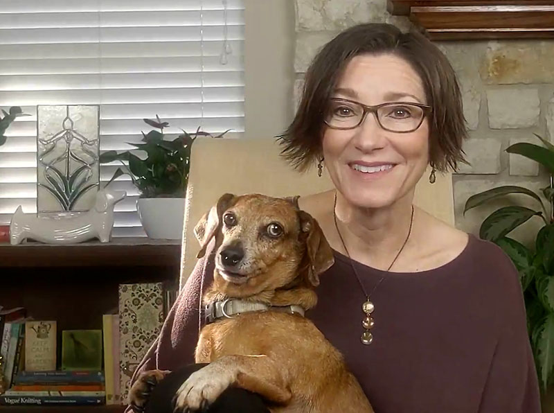 Daphne Richards and Augie dog