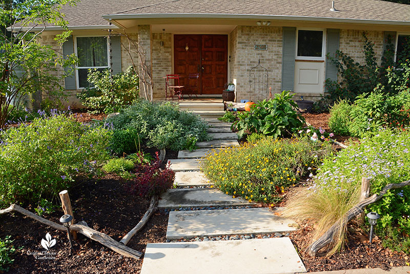 Lueders limestone path to front door