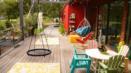 colorful patio deck