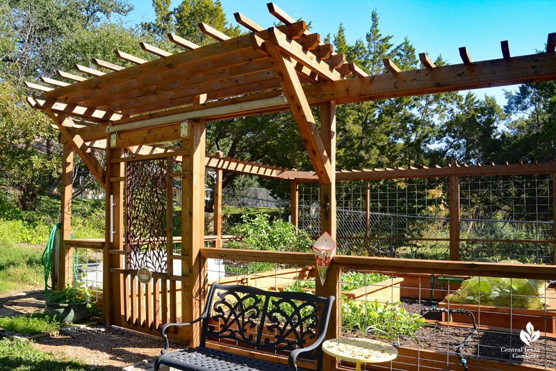 lattice pergola exterior enclosed garden