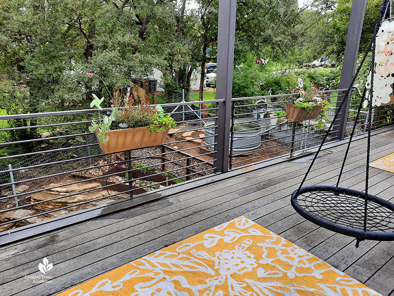 patio railing over cliff area 