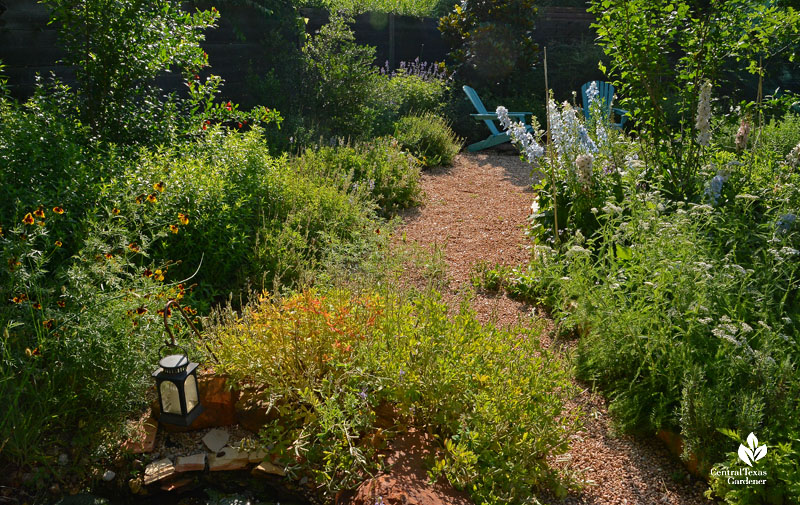 decomposed granite path flowers on both sides