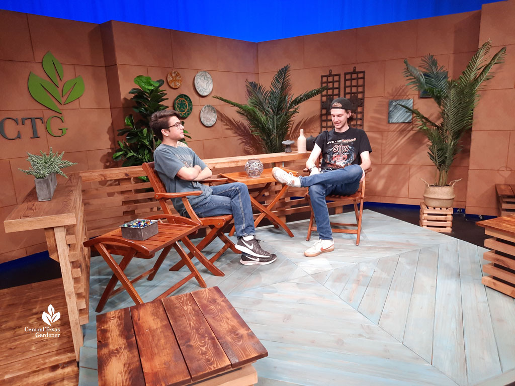 two college students on CTG set