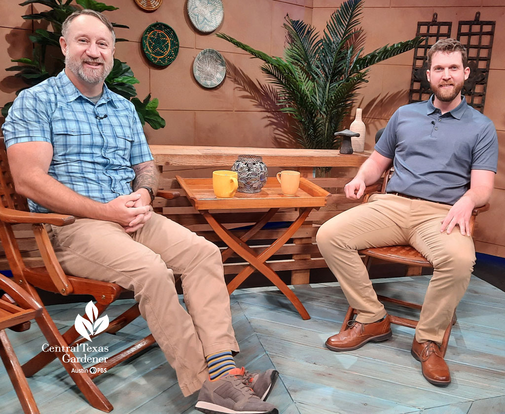 two men on CTG studio set