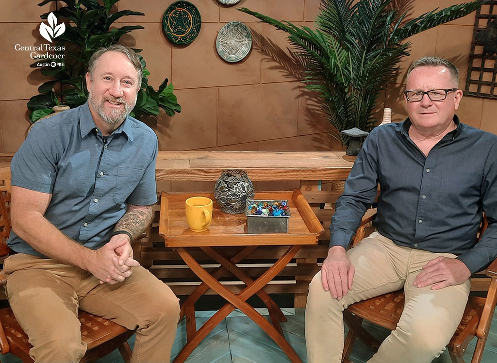 two men on CTG studio set