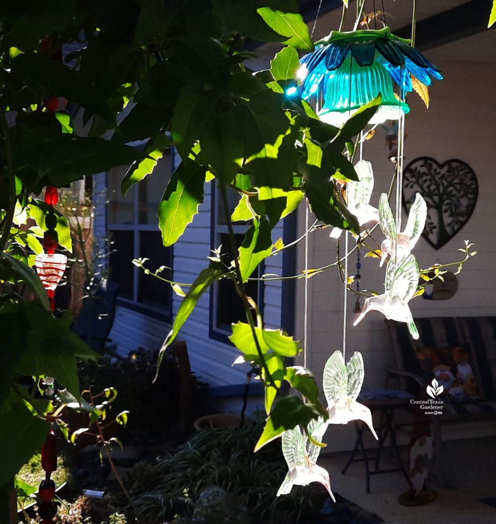 glass figurine mobiles sparkling in silhouette 