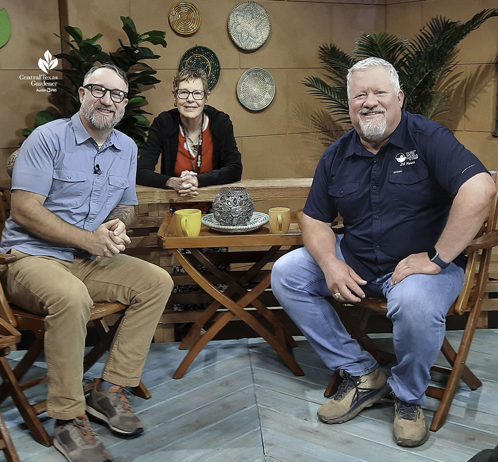 two men and woman on CTG set 