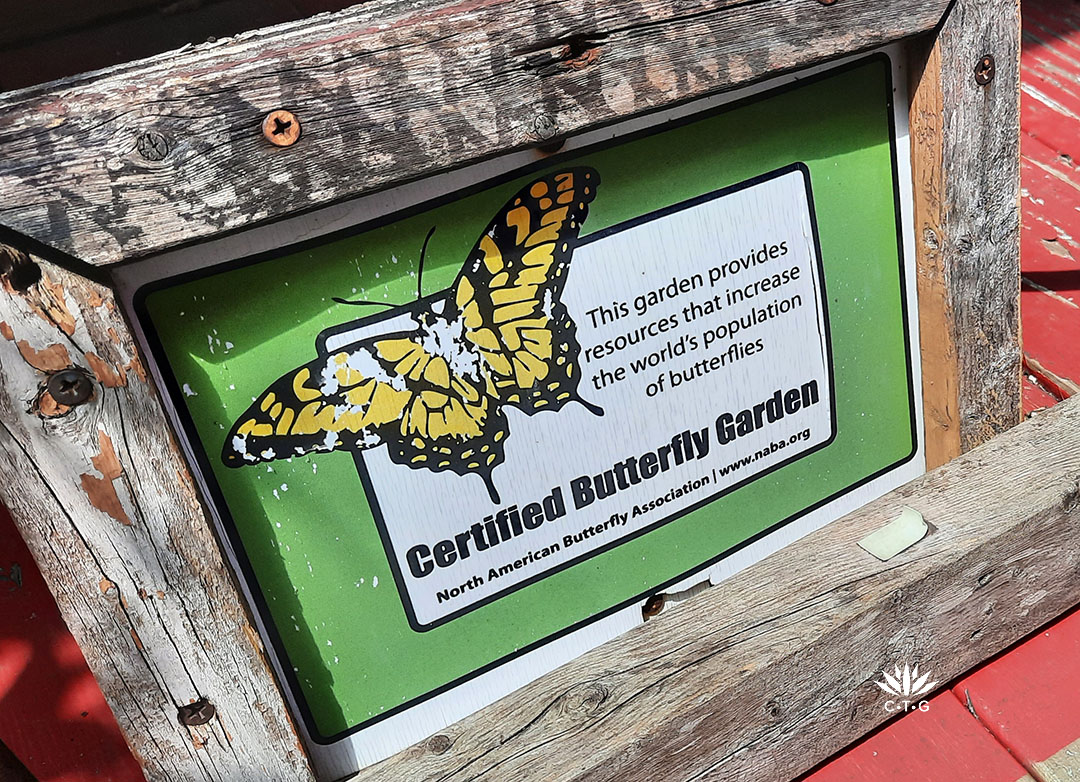 sign reading Certified Butterfly Garden
