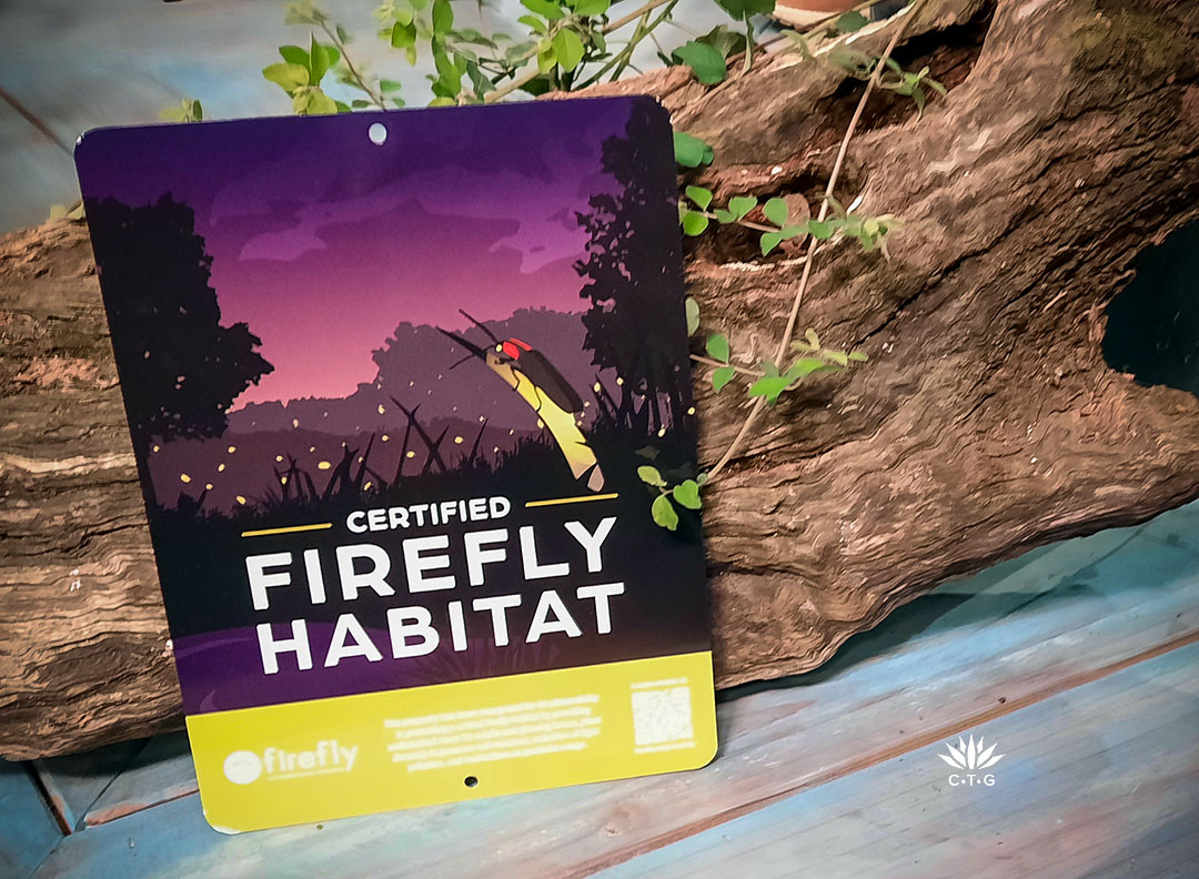 Certified Firefly Habitat sign