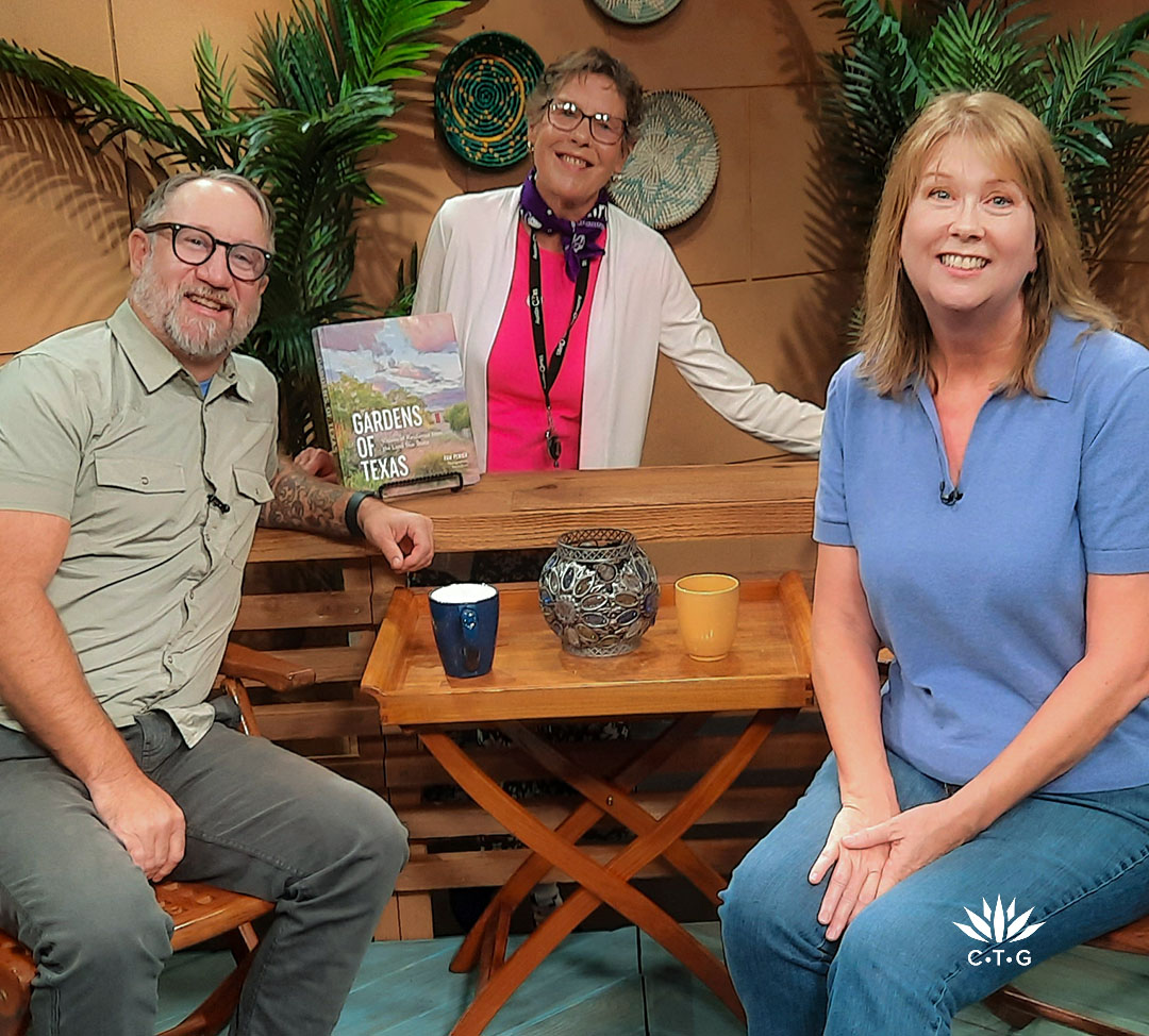 Host John Hart with Linda and Pam on CTG set